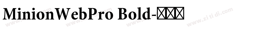 MinionWebPro Bold字体转换